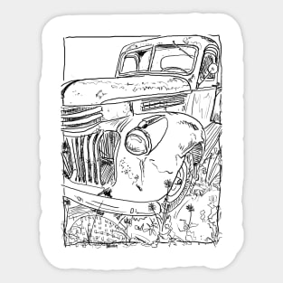 Junkyard study - truck 1 Sticker